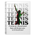 Notebook Women's Tennis 1 Black on Light