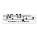 notes, Keep music in schools bumper stickers