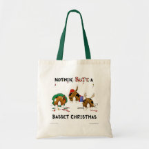 Nothin' Butt A Basset Christmas Tote Bags