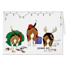 Nothin' Butt A Beagle Christmas Greeting Card