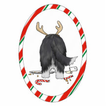 Nothin' Butt A Beardie Christmas Ornament Acrylic Cut Out