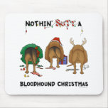Nothin' Butt A Bloodhound Christmas Mousepads