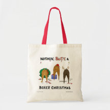 Nothin' Butt A Boxer Christmas Tote Bags