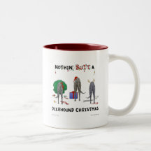 Nothin' Butt A Deerhound Christmas Coffee Mugs