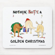 Nothin' Butt A Golden Christmas Mousepads