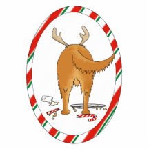 Nothin' Butt A Golden Christmas Ornament Photo Cut Outs