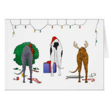 Nothin' Butt A Greyhound Christmas Greeting Cards