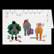 Nothin' Butt A Poodle Christmas cards