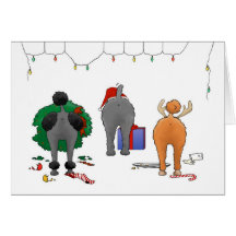 Nothin' Butt A Poodle Christmas Card