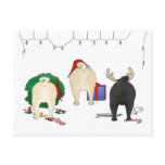 Nothin' Butt A Pug Christmas Post Card