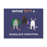 Nothin' Butt A Schnauzer Christmas Postcard