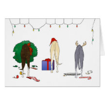 Nothin' Butt A Whippet Christmas Greeting Card
