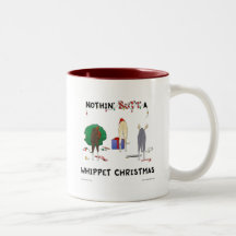 Nothin' Butt A Whippet Christmas Mugs