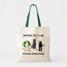 Nothin' Butt An Afghan Christmas Tote Bags