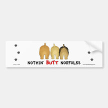 Nothin' Butt Norfolks Bumper Stickers