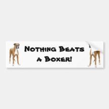Nothing Beats a Boxer Bumper Sticker