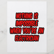 Nothing Is Impossible...Electrician Custom Flyer
