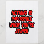 Nothing Is Impossible...Jewish Personalized Flyer
