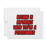 Nothing Is Impossible...Programmer Personalized Invitations