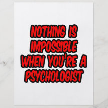 Nothing Is Impossible...Psychologist Personalised Flyer