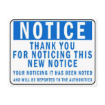 Notice the Notice Post Cards