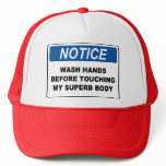 Notice - Wash Hands... hats