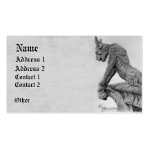 Notre Dame Gargoyle Business Card Template