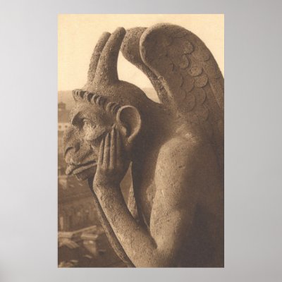 Notre Dame Gargoyle Chimera Posters by moondancegraphix