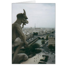 Notre Dame gargoyle Greeting Cards