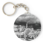 Notre Dame, Paris 4 b&w keychains