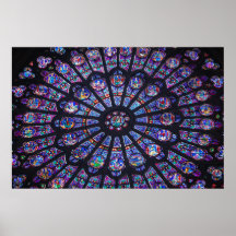 Notre Dame Rose Window Poster