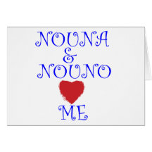 NOUNA AND NOUNO LOVE ME GREETING CARD