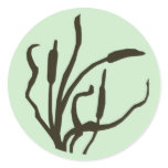 Nouveau Cat-Tail Reed Silhouette Stickers