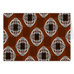 Nouveau Eye Checkerboard Brown Greeting Card