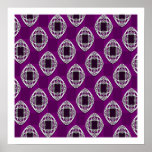Nouveau Eye Chequerboard Amethyst Print