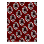 Nouveau Eye Chequerboard Brick Red Post Card