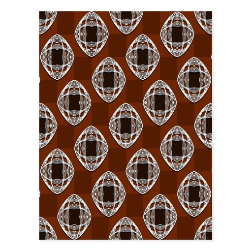 Nouveau Eye Chequerboard Brown Postcards