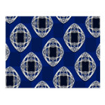 Nouveau Eye Chequerboard Cobalt Postcards
