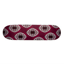 Nouveau Eye Chequerboard Plum Rouge Custom Skateboard
