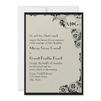 Nouveau Monogram Wedding Invitation