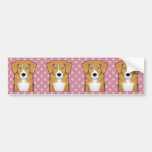 Nova Scotia Duck Tolling Retriever Cartoon Bumper Sticker