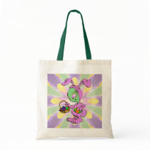 Novelty Easter Bunny Alien Design Tote Bag