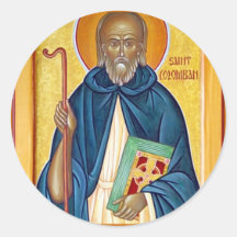 November  25 Saint Columban Round Stickers