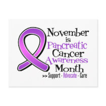 November is Pancreatic Cancer Awareness Month Postcards