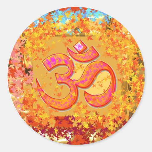 NOVINO Om Mantra - Dedication by Naveen Joshi Round Sticker