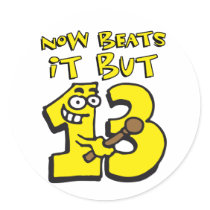 now beats it but thirteen - jetzt schlägts aber 13 sticker