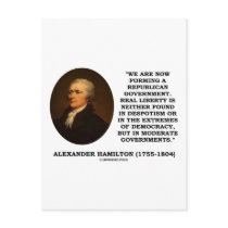 Now Forming A Republican Government Real Liberty Postcard