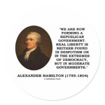 Now Forming A Republican Government Real Liberty Sticker