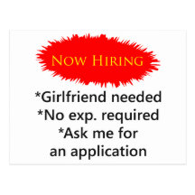 Now Hiring Girlfriend Needed No Experience Require Postcards
