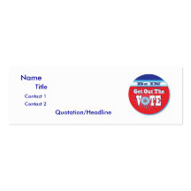 NowPower • Get Out The VOTE Profile Card Business Card Templates
